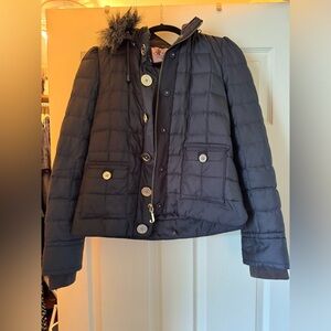 Juicy Couture winter puff jacket, black, size small